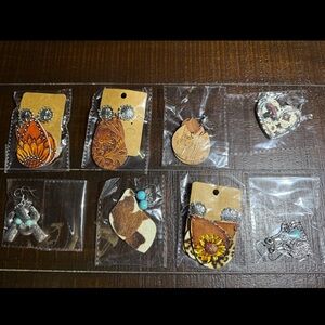 SHEIN Silver and Turquoise Earrings Set